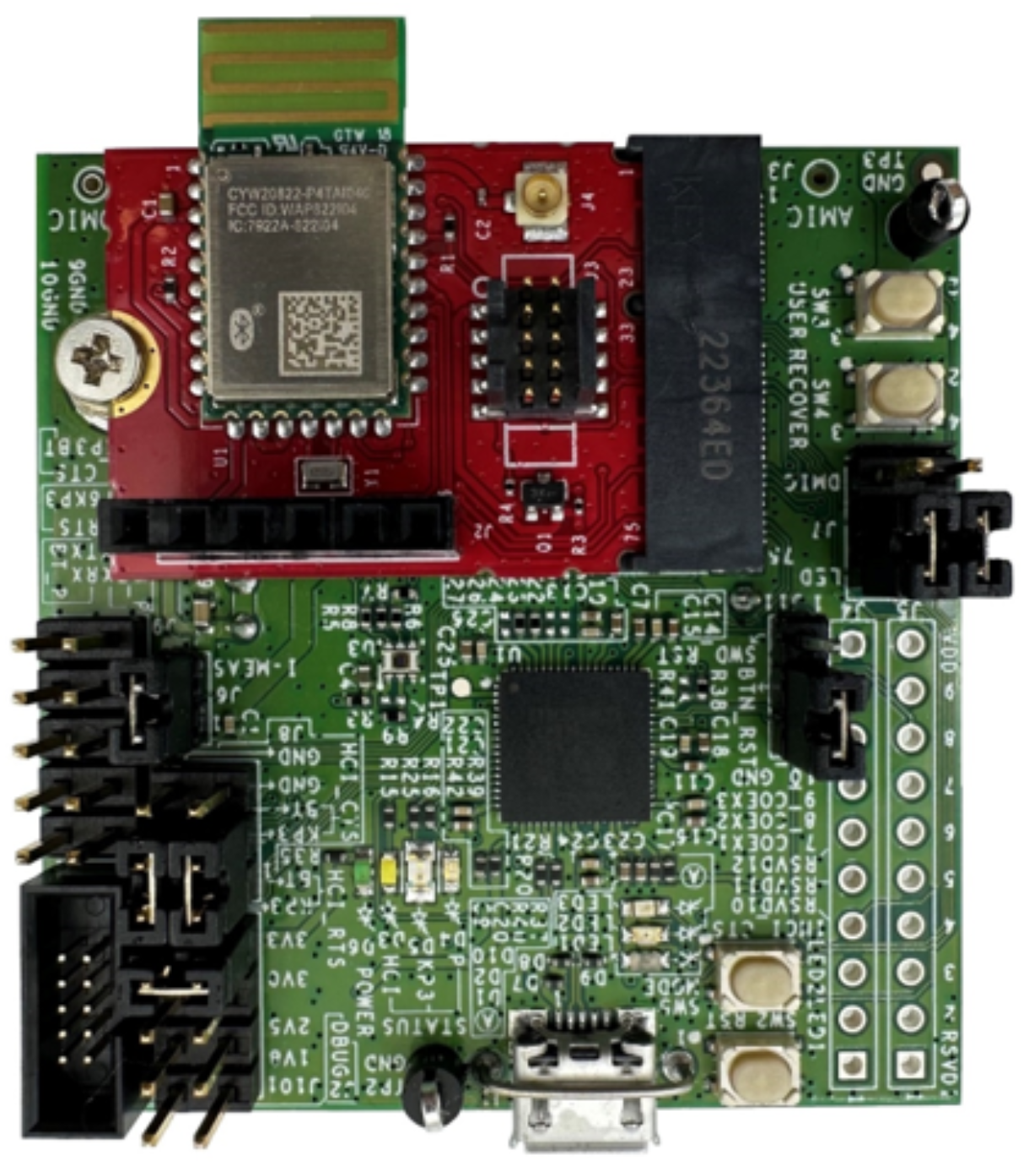 development board for CYW20822-P4TAI040 module